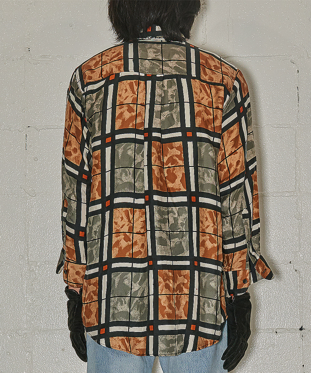 1990's Total pattern silk shirt