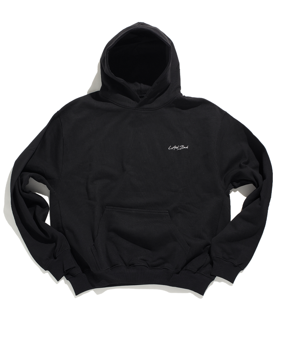 "Luxuary Heavy hoodie" MATTE BLACK
