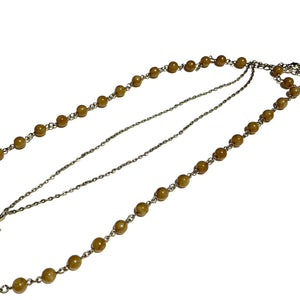 Matte Rosary necklace/Brown