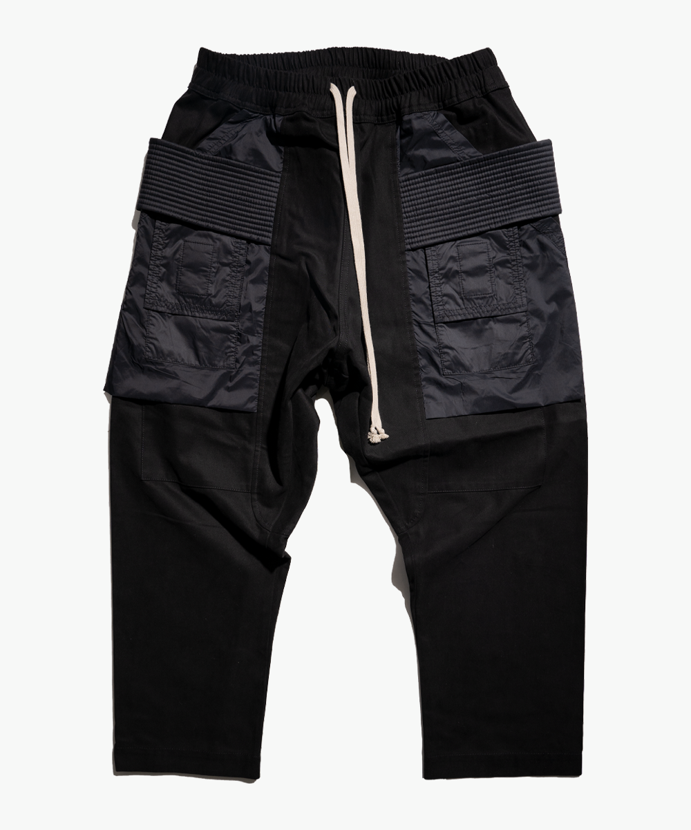 Rick Owens DRKSHDW 20AW Creatch Cargo Cropped Drawstring Trousers