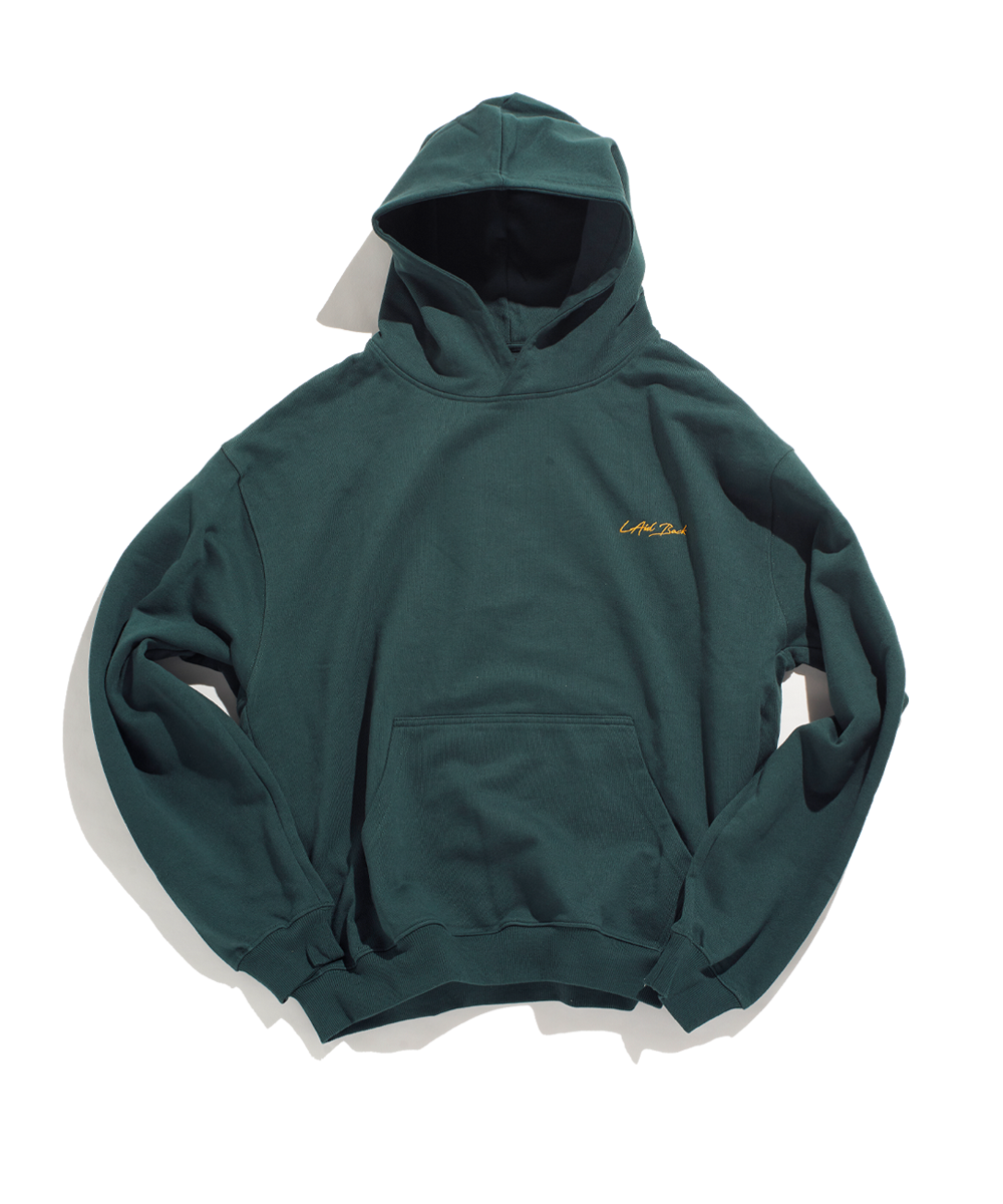 "Luxuary Heavy hoodie" FOREST GREEN