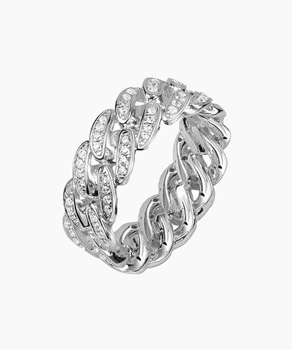THE ICED OUT CUBAN LINK II RING