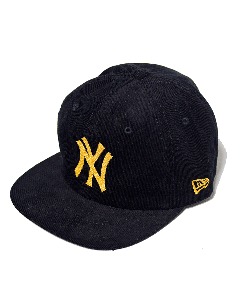 NY Yankees Black Corduroy Chainstitch Hat