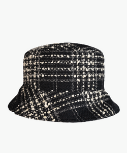 Bouclé Check Lampshade Hat